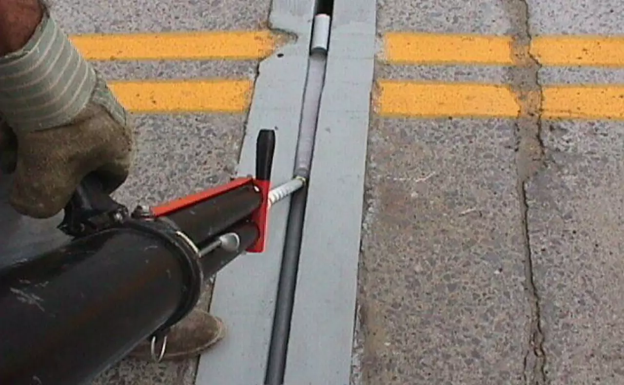 Sealant on pavement 