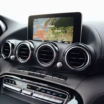 Dashboard in car 