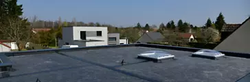 EPDM roofing closeup shot.